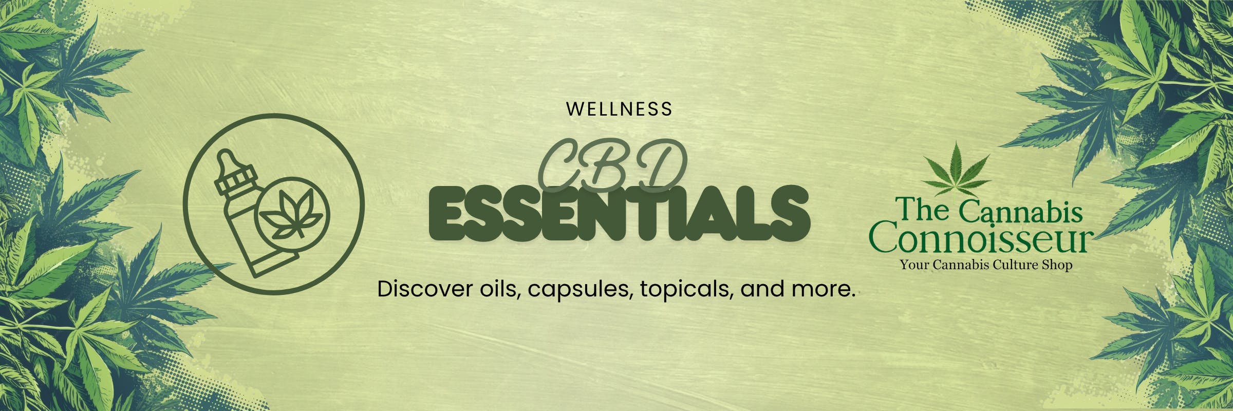 CBD Essentials featuring CBD products available at The Cannabis Connoisseur.