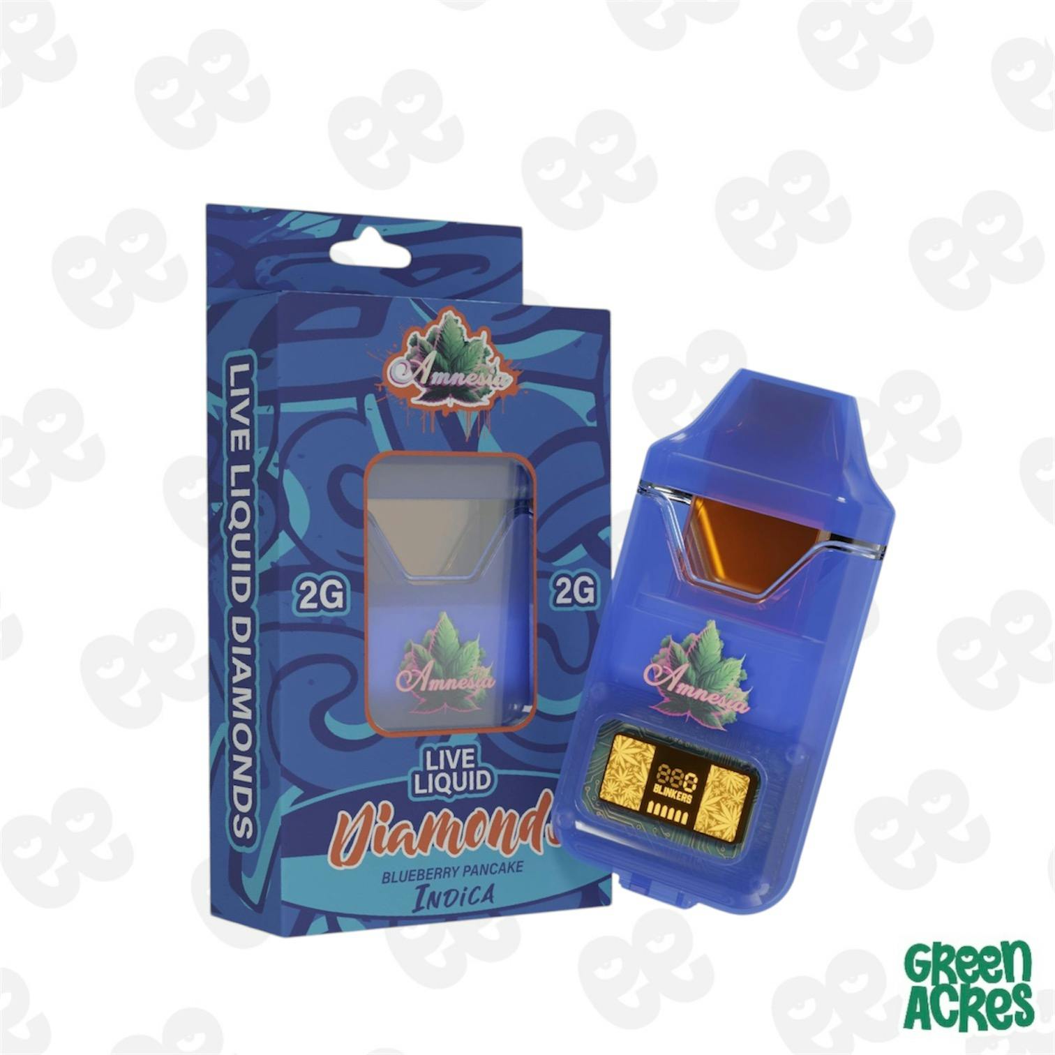 elfbar nachfüll pod läuft aus Amnesia: Blueberry Pancakes 2G Liquid Diamond Vape Disposable | Green Acres