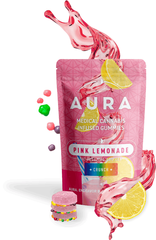 Pink Lemonade Crunch Gummies + CBC, CBD, CBG, CBN 22pk 220mg