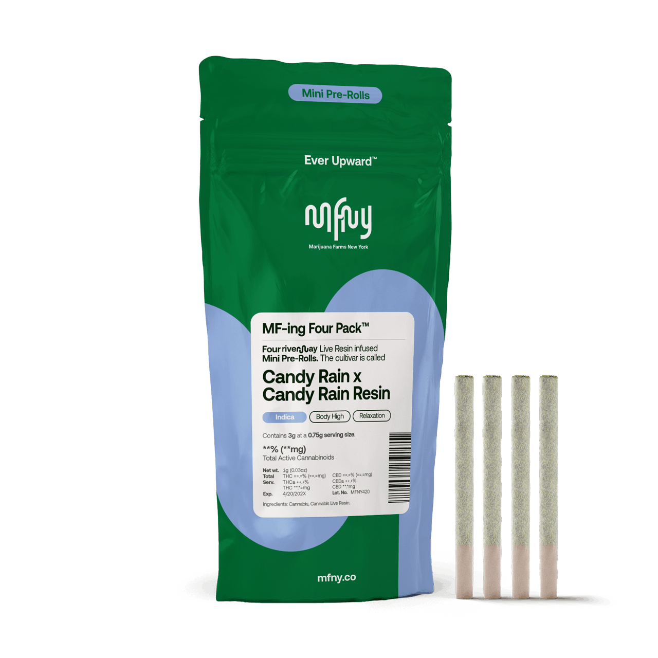 Product Candy Rain x Candy Rain Live Resin Infused Pre-Roll | .75g | 4 pk