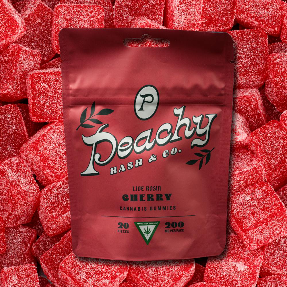 Peachy Hash & Co - 200mg Live Rosin Gummies - Cherry