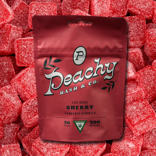 Peachy Hash & Co - 200mg Live Rosin Gummies - Cherry