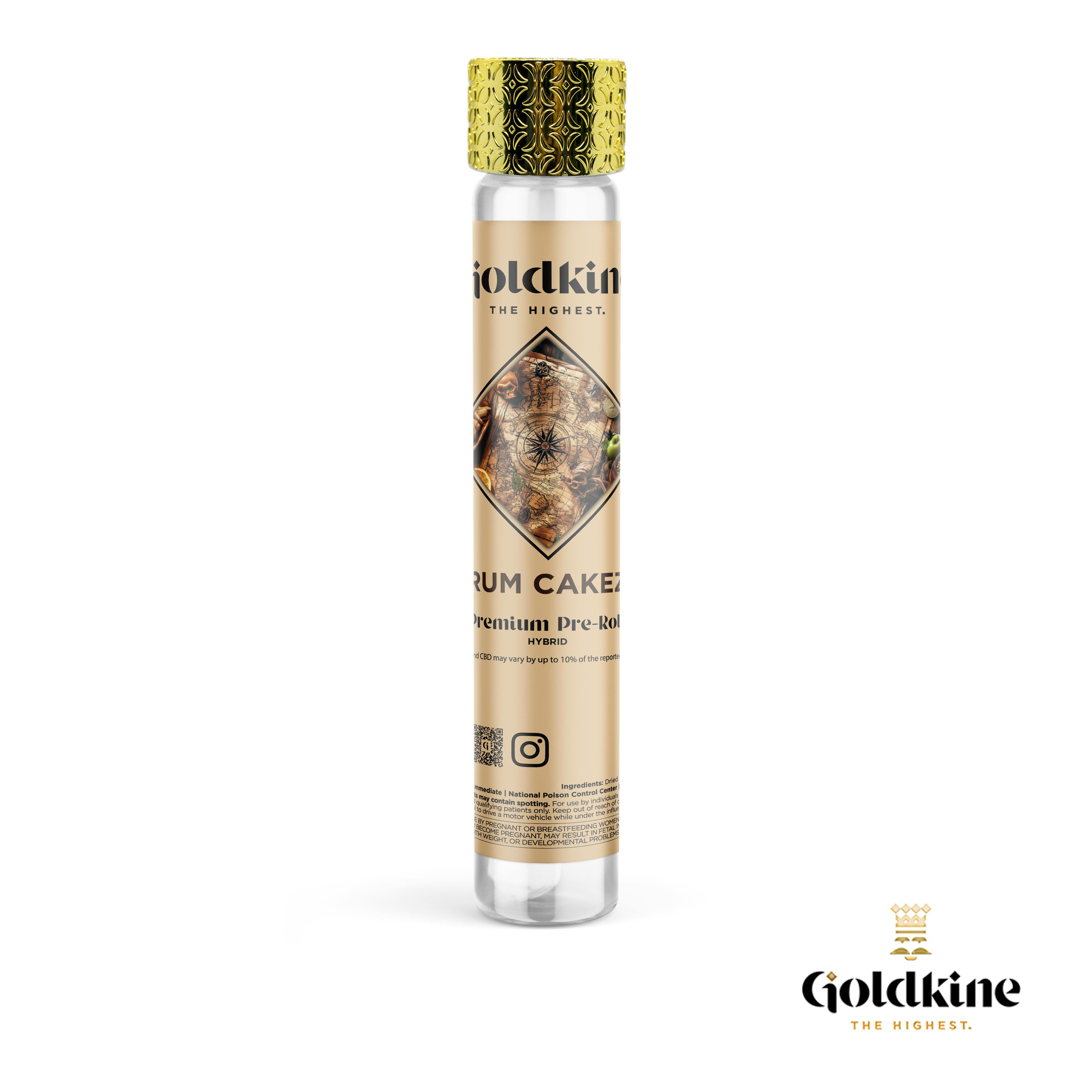 Product: Goldkine | Rum Cakes | Pre-roll | 1g | Hybrid