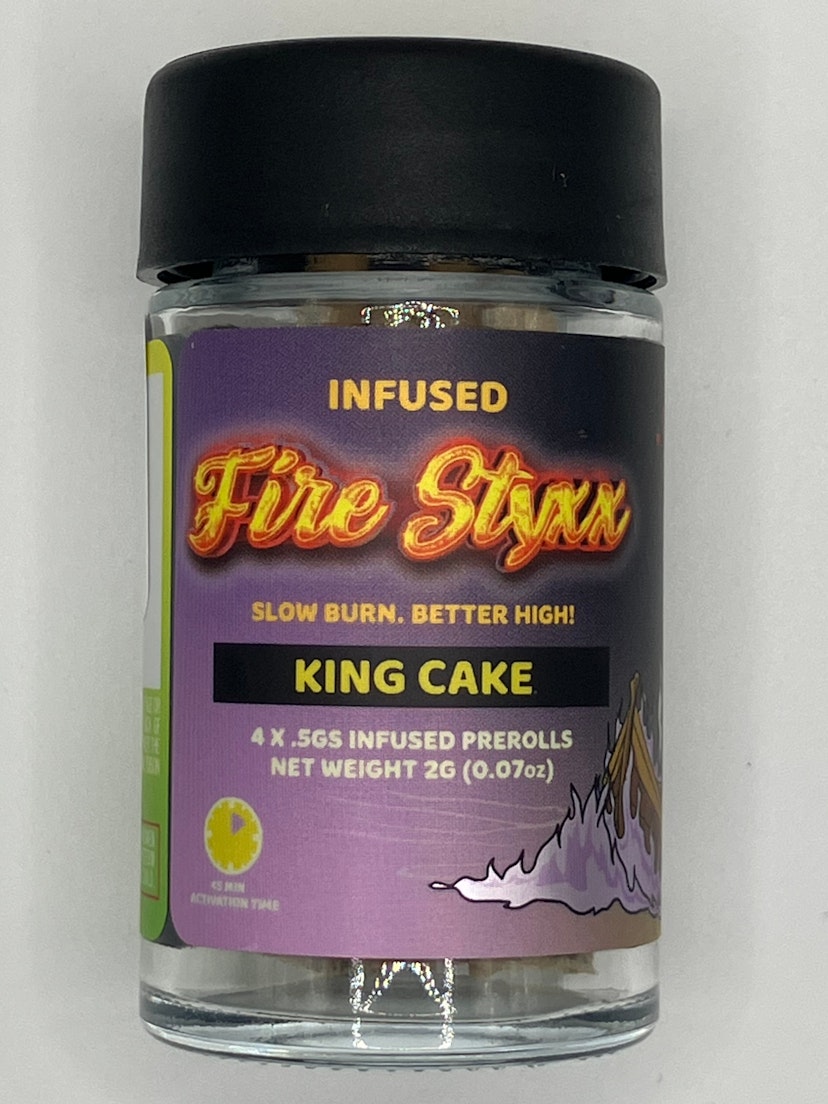 Glorious Fire Styxx | Infused Pre-Roll 4-Pack - 2g - King Cake