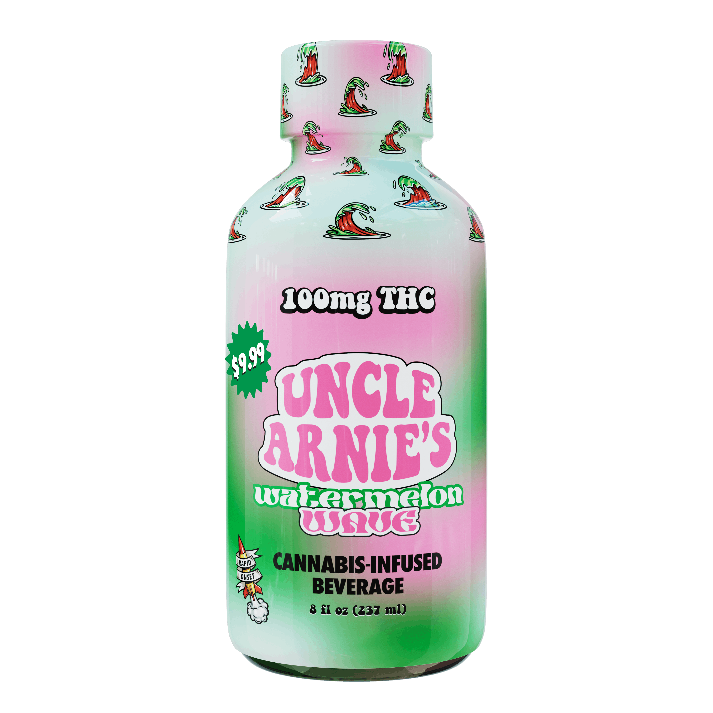 Uncle Arnie's 8oz 100mg Watermelon Wave