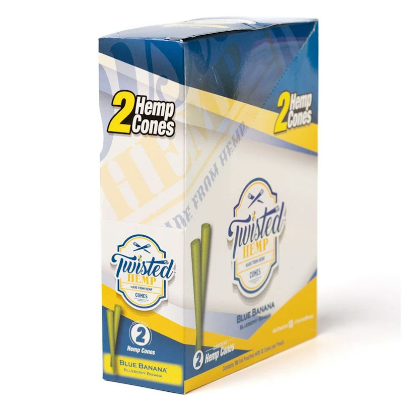 Twisted Hemp Cones 2pk (Blue Banana)
