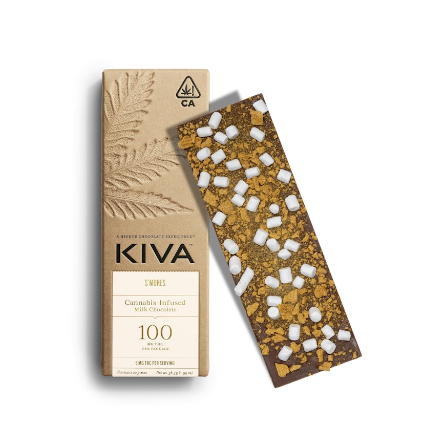 Kiva - S'mores Milk Chocolate 200mg Bar
