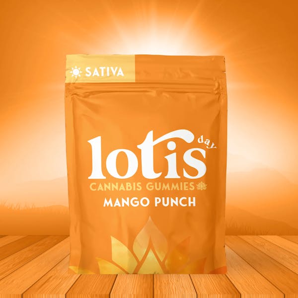 Mango Punch Energy Gummies (S) (Made w/ Guarana)  - 100mg 20pk - Lotis