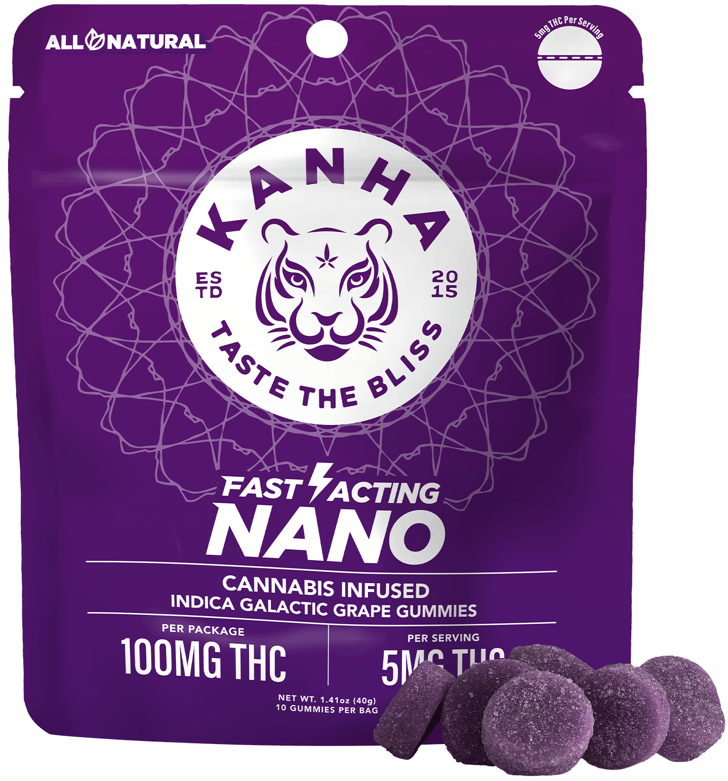 Product Galactic Grape Nano Gummies 10-pack