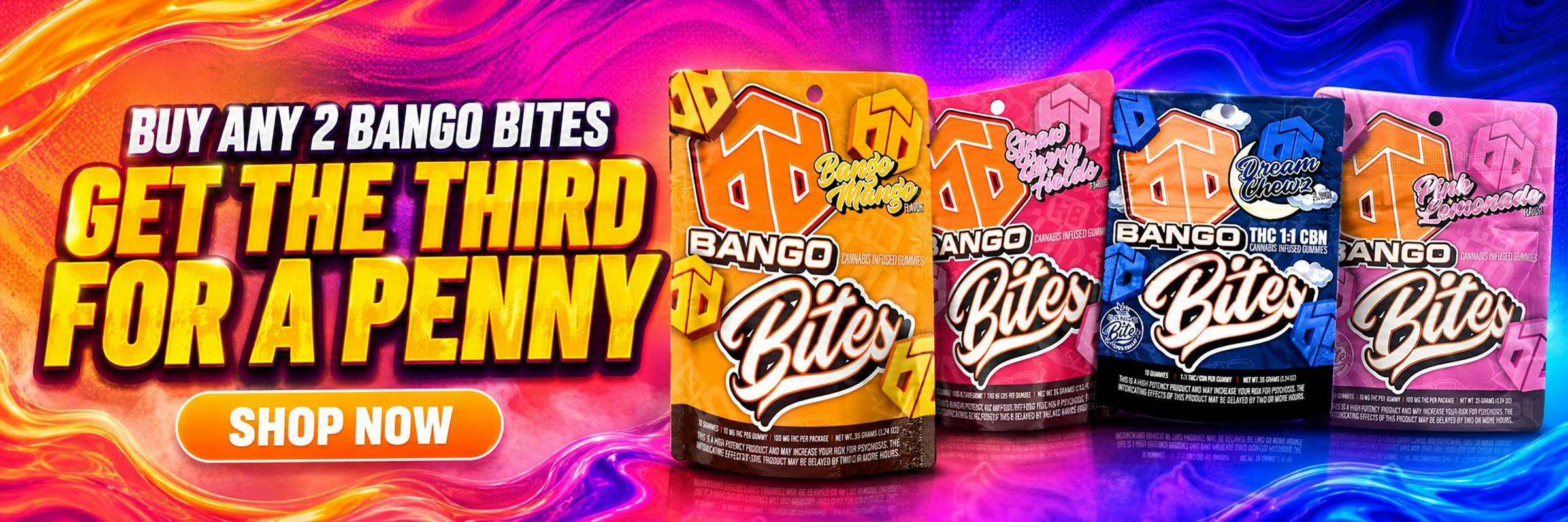 Bango Bites Buy 2 Get One for a Penny