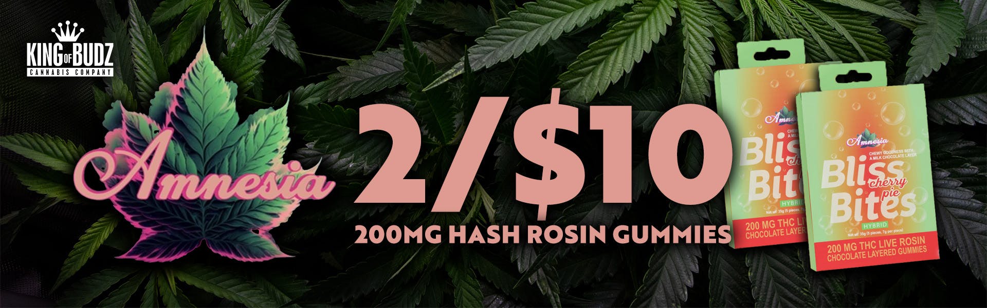Bliss Bites - 200mg Hash Rosin Gummies - 2/$10