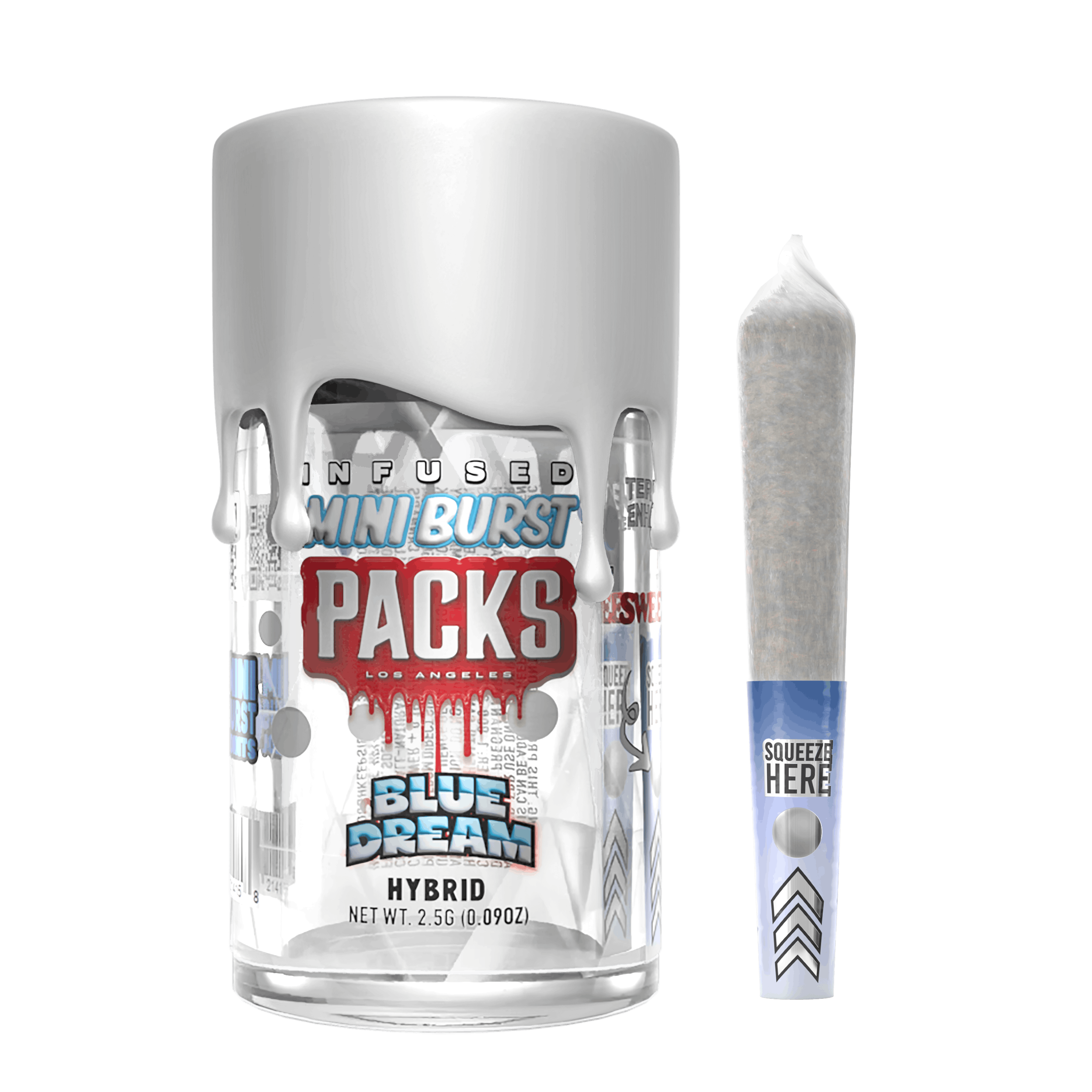 BLUE DREAM | Packs Mini Bursts - 5 Pack Infused Mini Joints | 2.5G