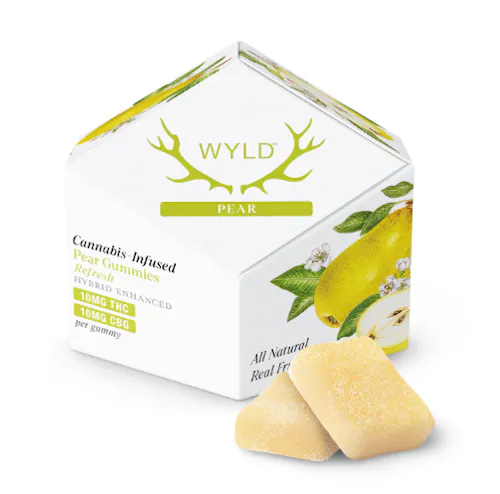 Wyld | 1:1 CBG:THC Hybrid | Enhanced Gummies | Pear | 10pk-1