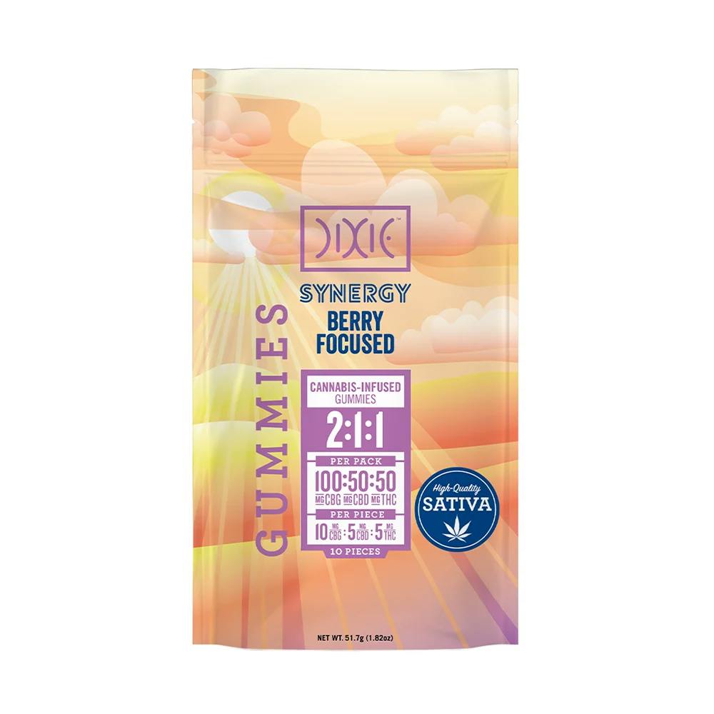 Dixie DIXIE | SYNERGY | BERRY FOCUSED | 100MG CBG: 50MG CBD: 50MG THC — EDIBLES