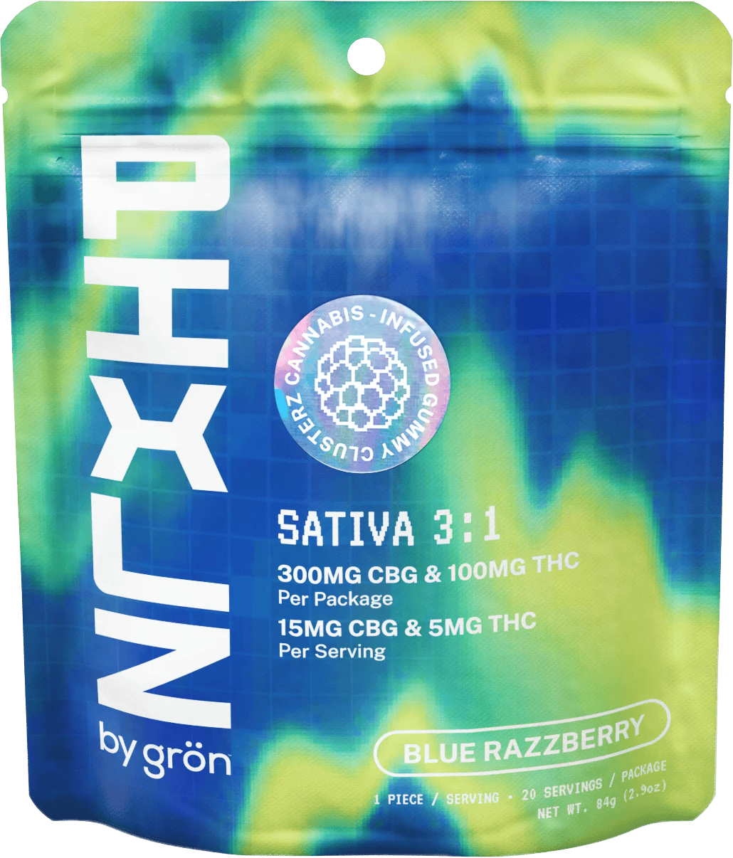 PIXLZ - 100mg THC : 300mg CBG Rosin Nerd Gummies - Blue Razberry