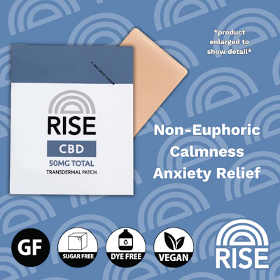 RISE - Transdermal Patch - CBD - 50mg - TOPICALS by RISE at King of Budz