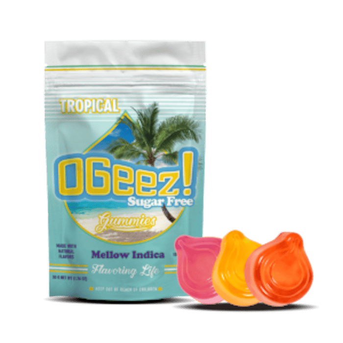 OGeez Sugar Free, Tropical Indica - 100 mg Gummies