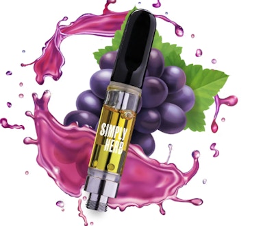 Product AWH Simply Herb Distillate Cartridge - Grape Escape 1g