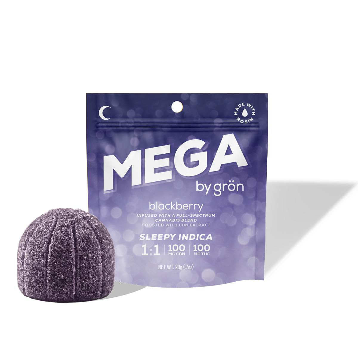 Mega 100mg Blackberry 1:1 THC:CBN | Nature Med - Tucson