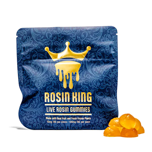 Rosin King Gummies Sour Watermelon Lime 10pk/100mg (sativa, live rosin gummies, 2.8g)