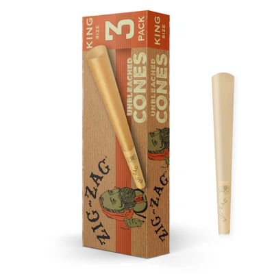 Unbleached Ultra Thin Cones - King [3pk]