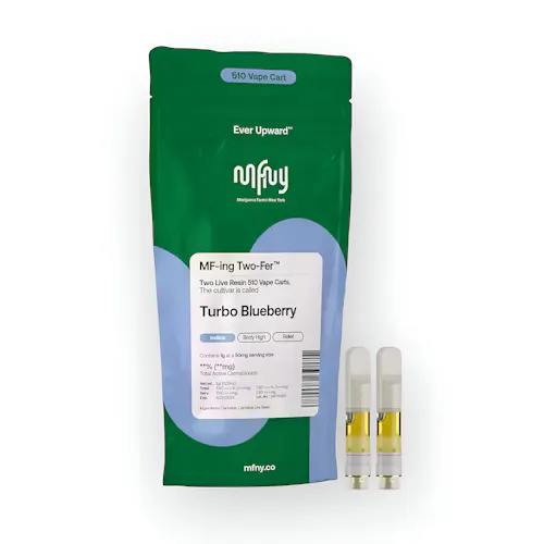 MFNY | Live Resin 510 Cart Two-Fer | Turbo Blueberry | .5g | 2pk-1