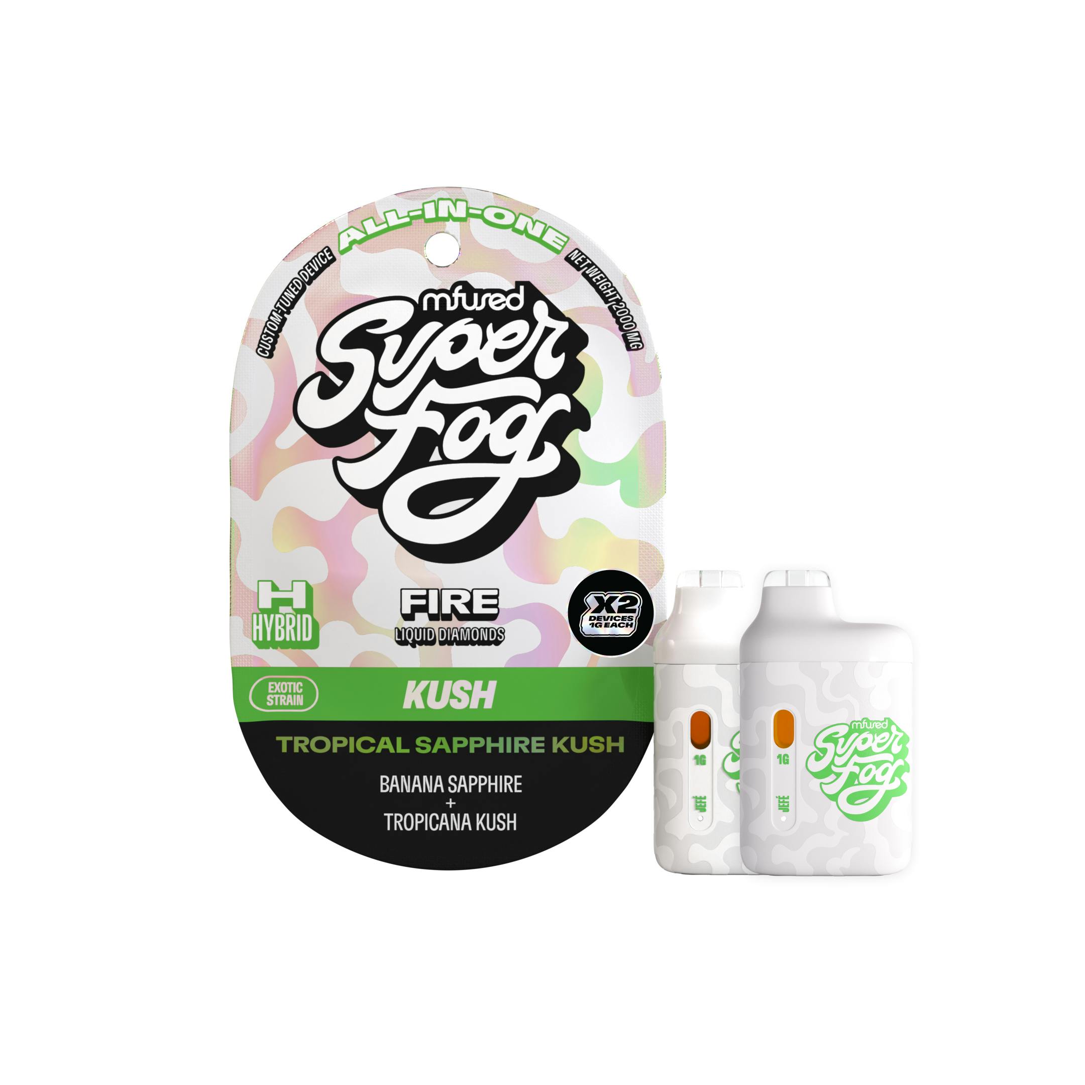 Mfused | Fire Jefe 1g Vape 2pk | Tropical Sapphire Kush