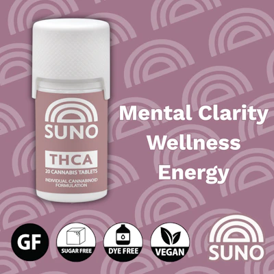 SUNO THCA Tablets (20 count) - EDIBLES by SUNO at King of Budz