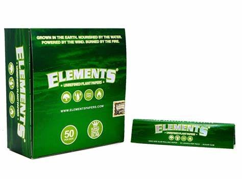 Elements - Green King Size Unrefined Plant Rolling Papers