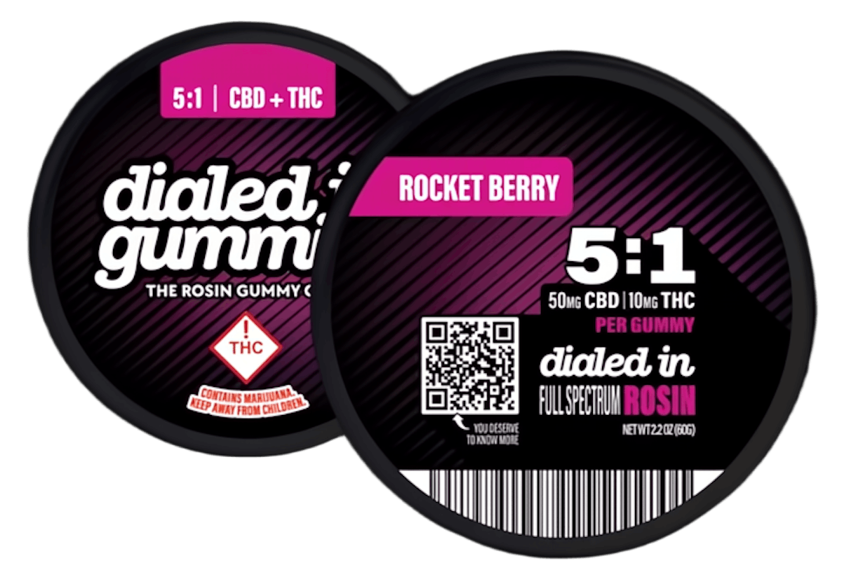Photo of Rocket Berry 5:1 CBD:THC Rosin Gummies 100mg | 10pk