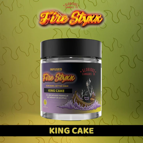 Fire Styxx - 4-Pack .5g Infused Prerolls - King Cake