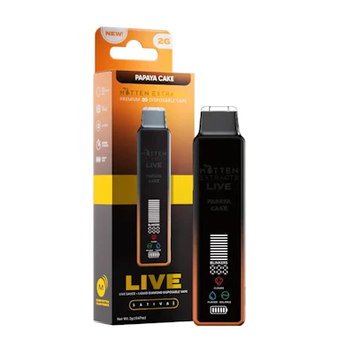 Mitten Extracts - 2g Live Sauce Disposable - Papaya Cake (S) - DISPOSABLES by Mitten Extracts at King of Budz