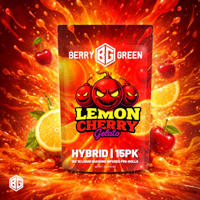 Berry Green - 15-Pack 1g Liquid Diamond Infused Prerolls - Lemon Cherry Gelato - PRE_ROLLS by Berry Green at King of Budz