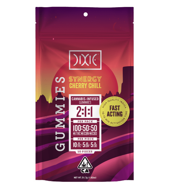 Product: DIXIE | SYNERGY | CHERRY CHILL | FAST ACTING | 200MG THC:100MG CBN:100MG CBD