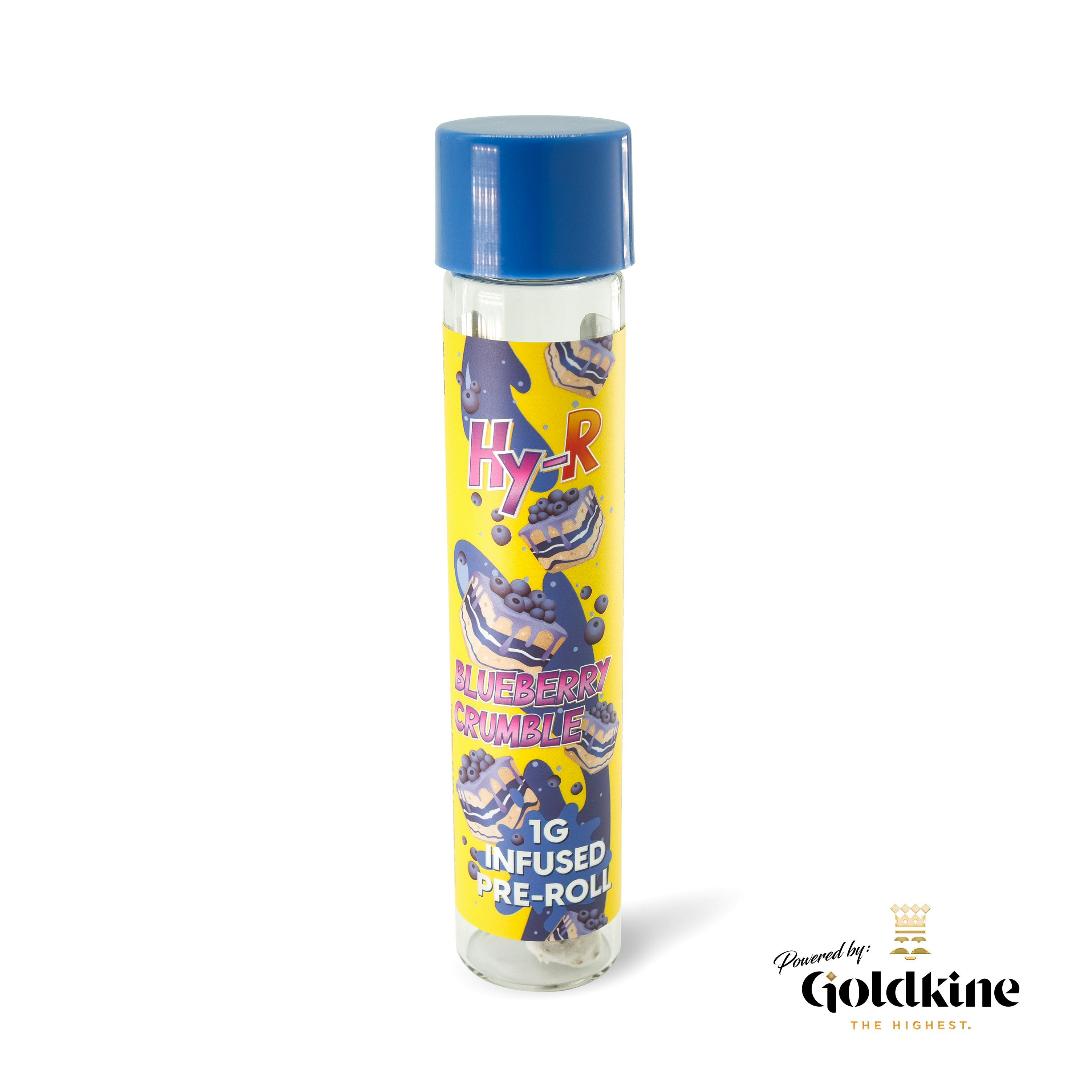 Product: Hy-R | Blueberry Crumble | Infused Pre-roll | 1g | Indica