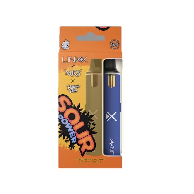 Product: MKX x PRESSURE PACK | SOUR POWER | LINXX DISPOSABLE SATIVA/HYBRID
