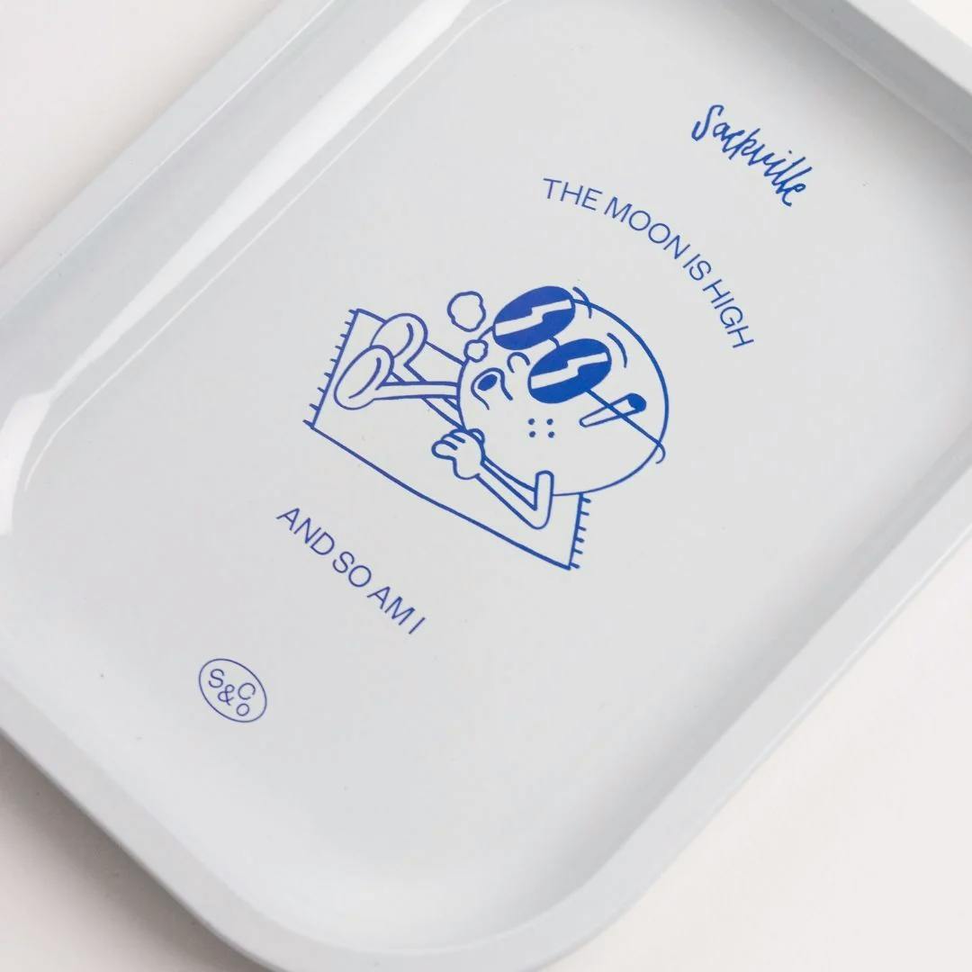 Photo of SACKVILLE Rolling Tray | White Blue