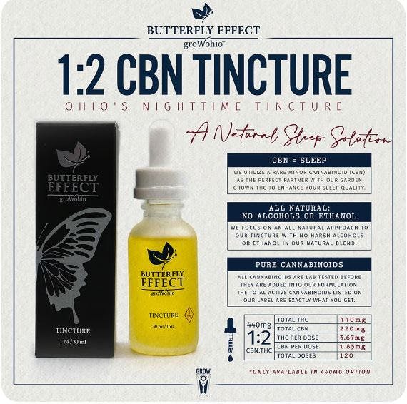 Butterfly Effect CBN 12 Tincture 440mg Curaleaf