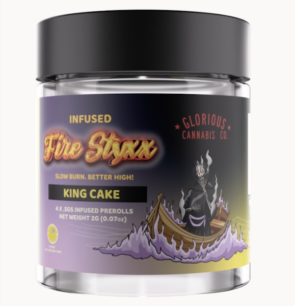4pk | King Cake | THCA Infused | Fire Styxx