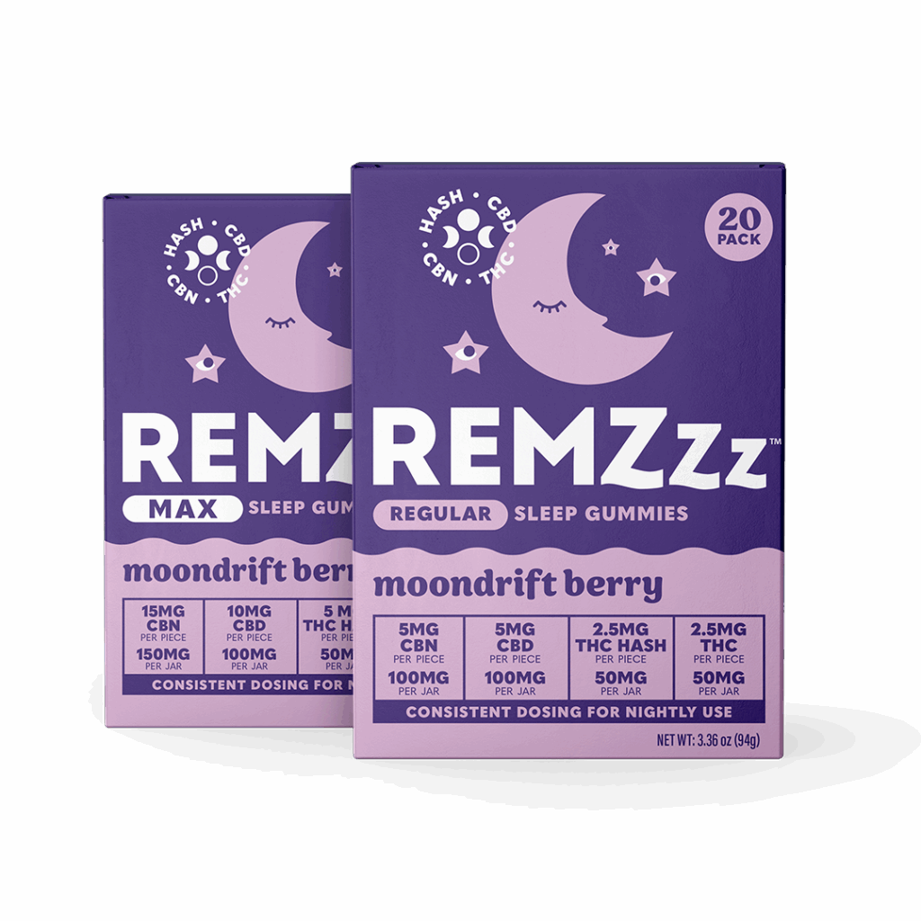 REMZzz | Moondrift Berry CBN:CBD | 20pk Hash Infused Gummies | 100mg