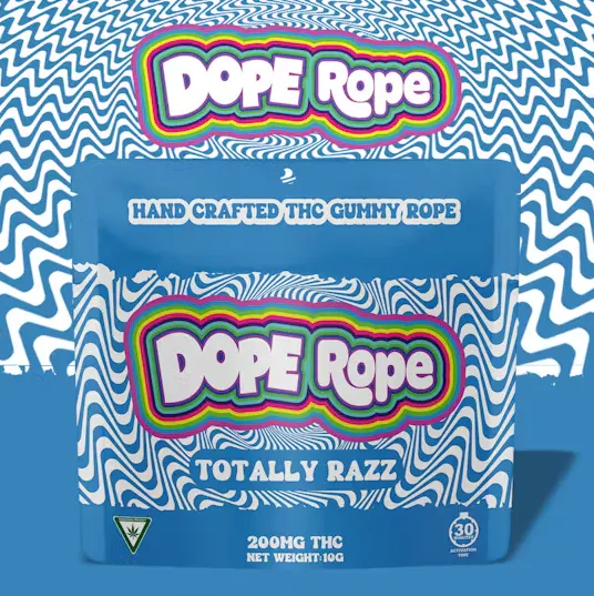 DOPE ROPE | Totally Razz | 200MG | Premium Gummy Rope | NOXX