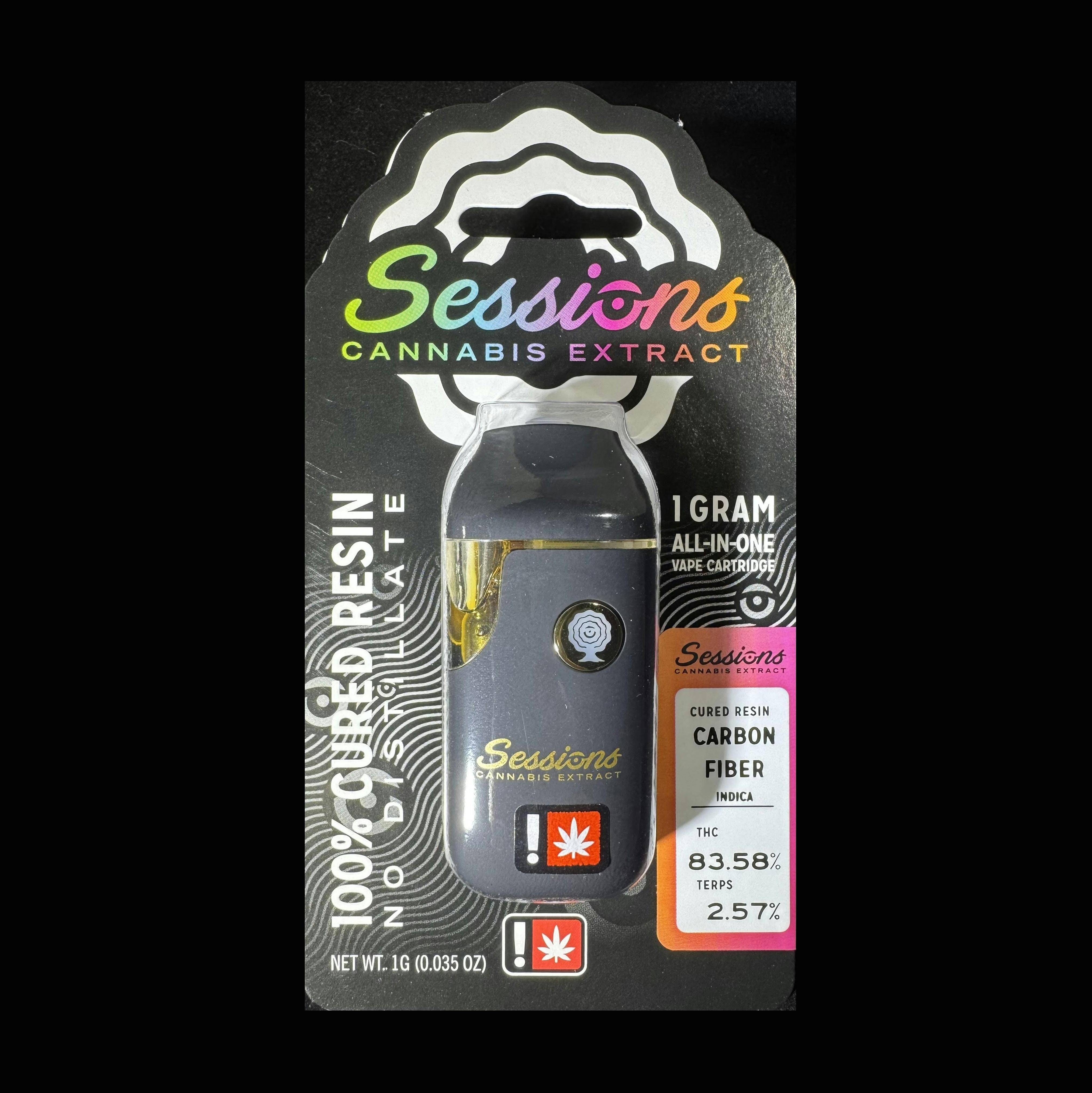 Carbon Fiber Disposable Cured Resin Cartridge (Sessions) 1g Vaporizers