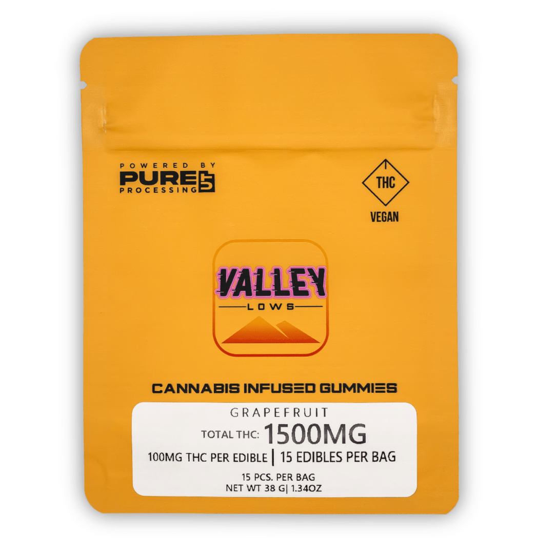 Grapefruit Gummies 1500mg (15-Pack | 100mg Each)