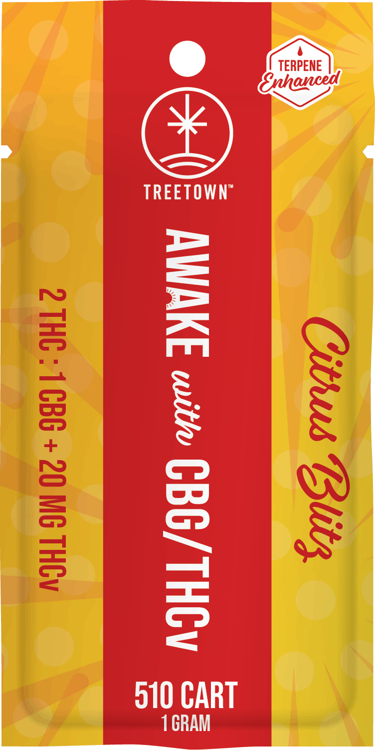 Product: 2:1 Awake | Citrus Blitz | 510 Thread | THC x CBG x 20mg THCv | TreeTown
