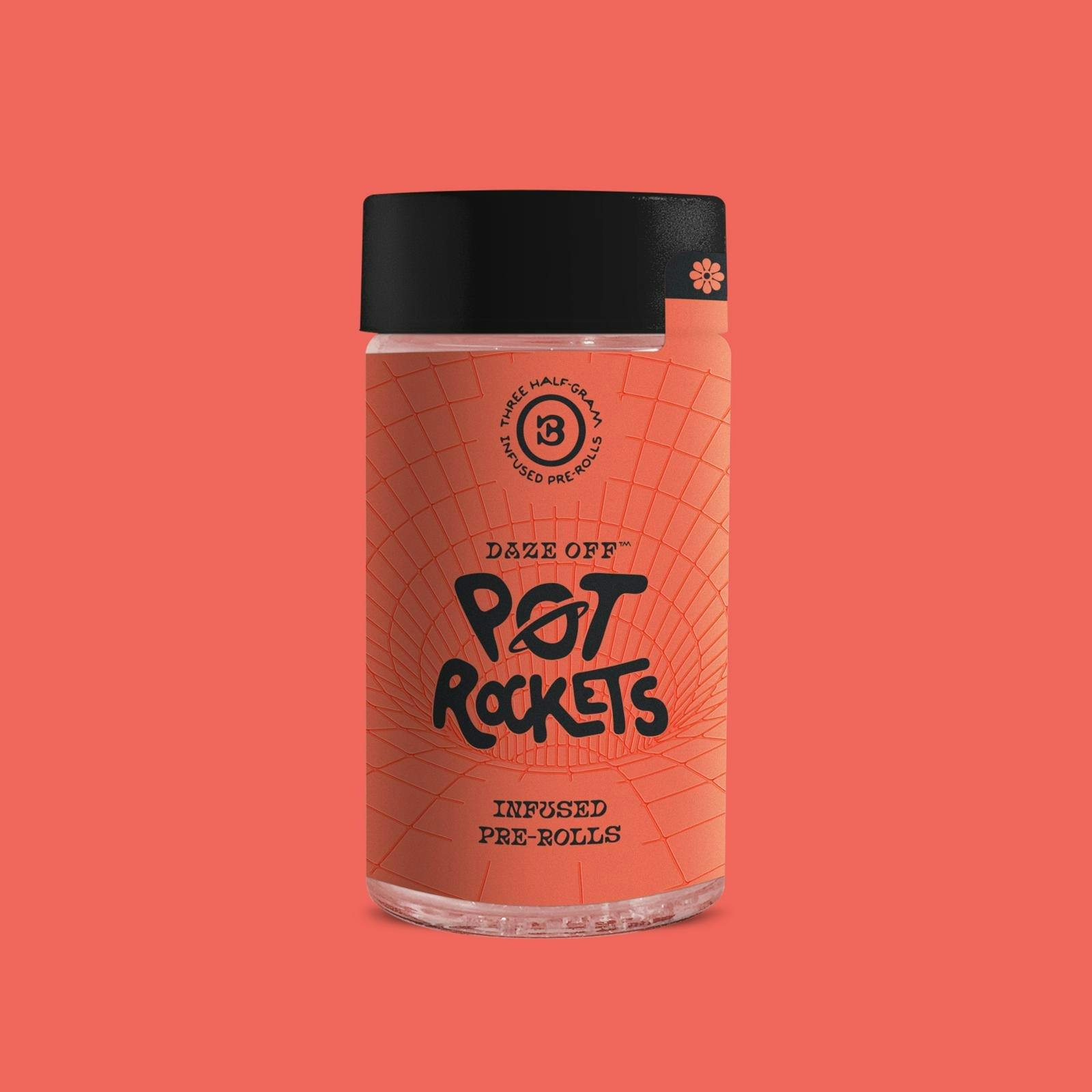 Daze Off - Pot Rockets Infused Preroll 3pk - Wandering Mind (S) (1.5g)