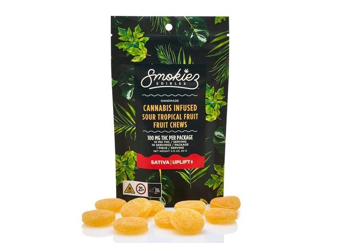 Sour Tropical Fruit Sativa 100mg THC Fruit Chews