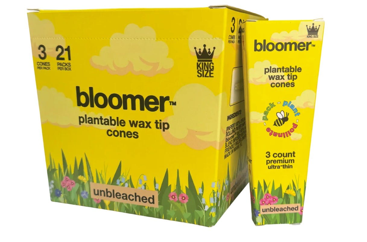 bloomer king size paper cones - unbleached | 3pk