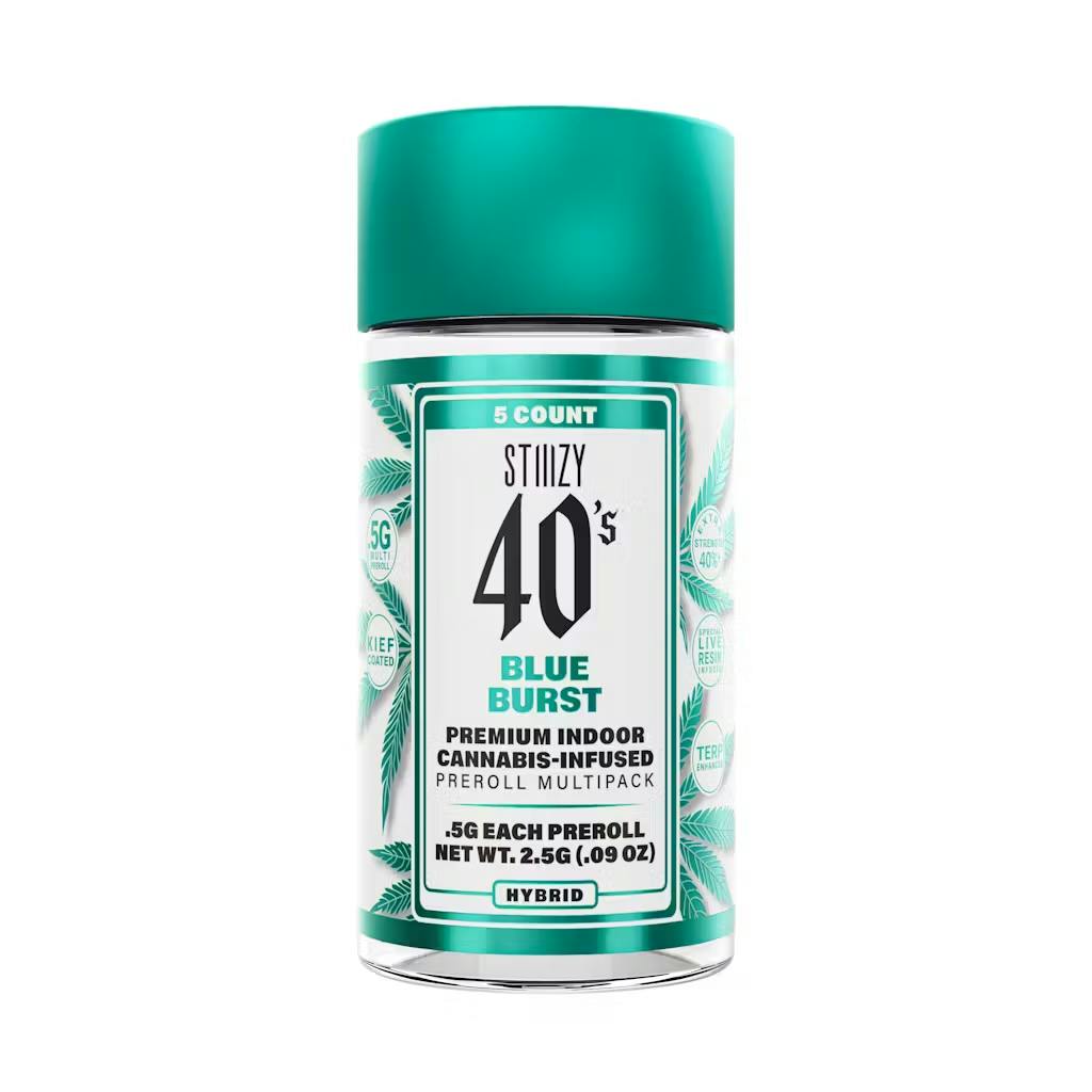 Stiiizy - 5 Pack .5g Infused Prerolls - Blue Burst