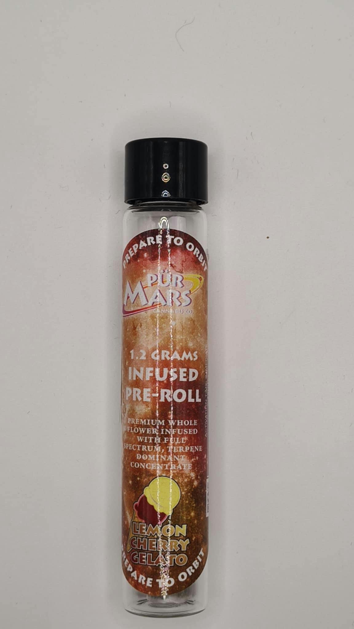 Product: Pur Mars | Infused Pre-Roll - 1.2g - Lemon Cherry Gelato