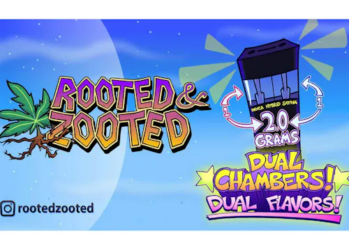 Rooted & Zooted ‘ Root Juice  ‘ | Slurricane & White Gushers | Dual Flavor Disposable | 2g-active